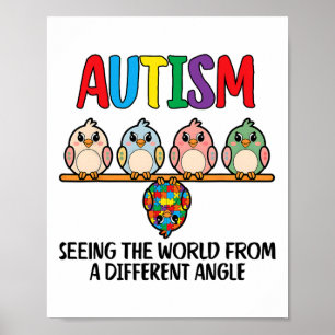 Autisme ziet de wereld vanuit een andere hoek poster