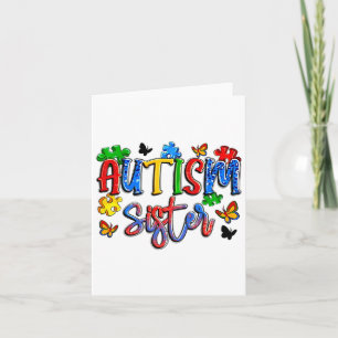 Autisme Zuster Wereld Autisme Bewustzijnsdag Famil Kaart