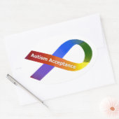 Autismeaanvaarding Ovale Sticker (Envelop)