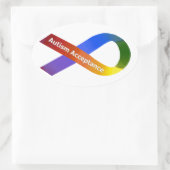 Autismeaanvaarding Ovale Sticker (Tas)