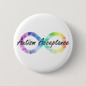 Autismeaanvaarding Ronde Button 5,7 Cm (Voorkant)
