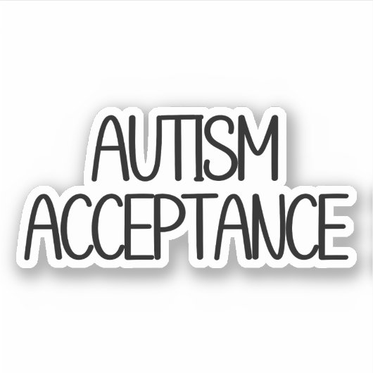 Autismeaanvaarding Sticker (Voorkant)