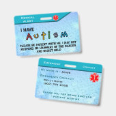 Autismebadge Badge (Voor- en achterkant)