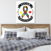 Autismebewustzijn Canvas Afdruk (Insitu (Slaapkamer))