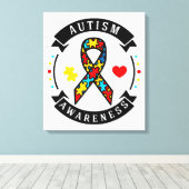 Autismebewustzijn Canvas Afdruk (Insitu (Houten vloer))