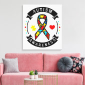 Autismebewustzijn Canvas Afdruk (Insitu (Woonkamer))