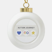autismesporen keramische bal ornament (Voorkant)