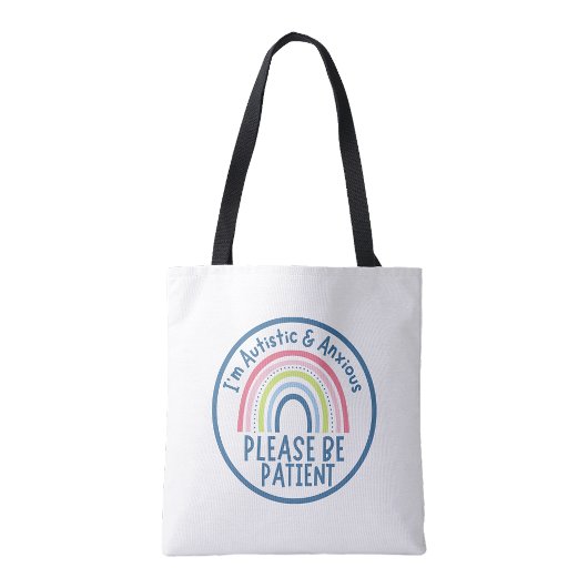 Autismevriendelijke herbruikbare boodschappentas tote bag