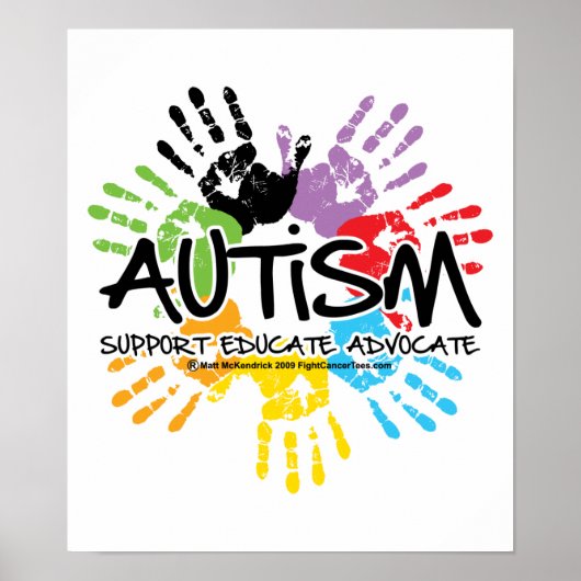 Autismhanddruk Poster (Voorkant)