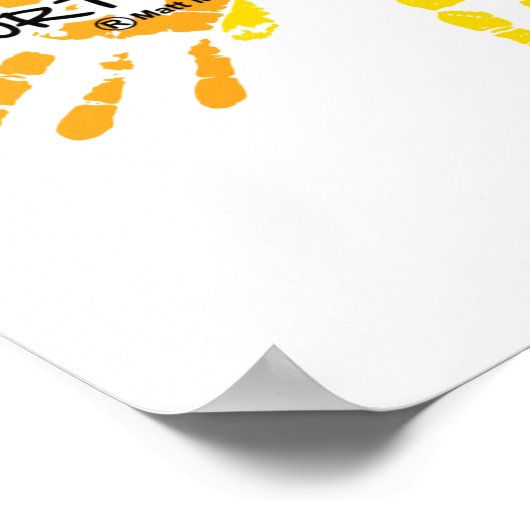 Autismhanddruk Poster (Hoek)