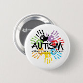 Autismhanddruk Ronde Button 5,7 Cm (Voorkant /achterkant)