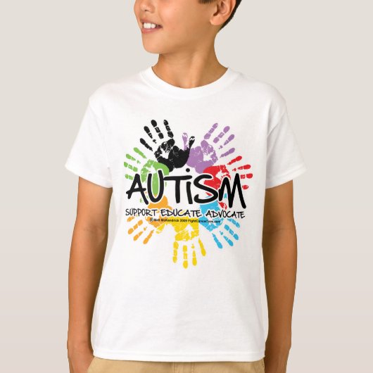 Autismhanddruk T-shirt (Voorkant)