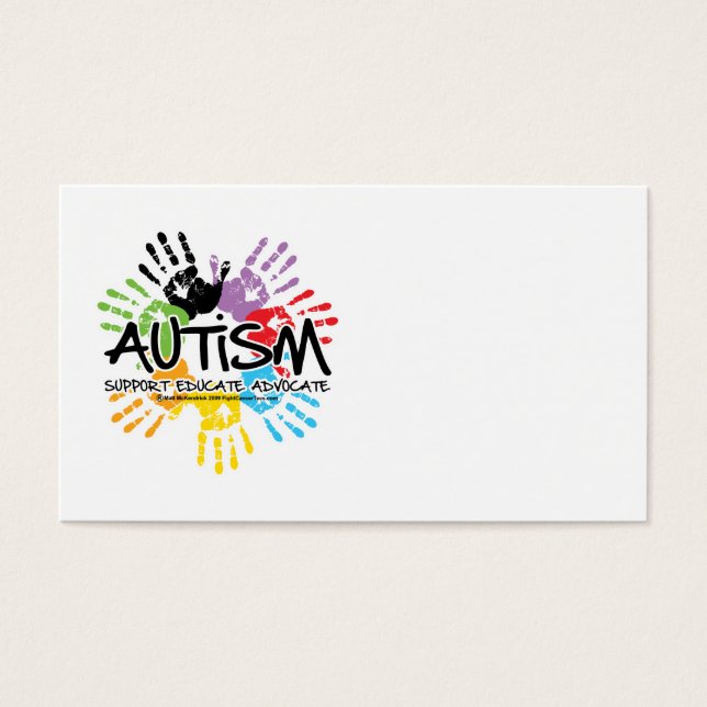 Autismhanddruk Visitekaartjes (Voorkant)