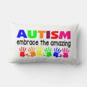AutismLumbar Pillow 13 x 21 inch Kussen (Achterkant)