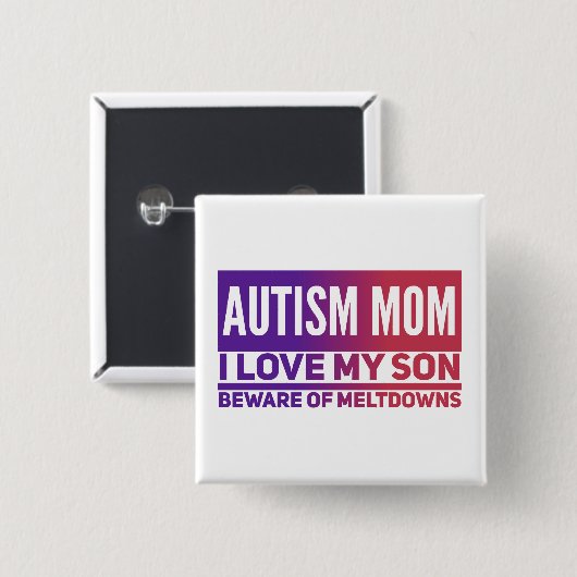 AutismMam - Square Button (Voorkant /achterkant)