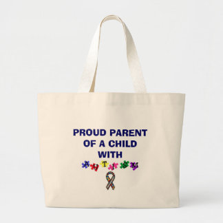 autismprimarywb, 7715_1_b, PROUD PARENT VAN EEN CH Grote Tote Bag