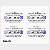 AutismPuzzlePiece.com Autisme brand/noodveiligheid Rechthoekige Sticker (Vel)