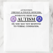AutismPuzzlePiece.com Autisme brand/noodveiligheid Rechthoekige Sticker (Tas)