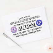 AutismPuzzlePiece.com Autisme brand/noodveiligheid Rechthoekige Sticker (Envelop)