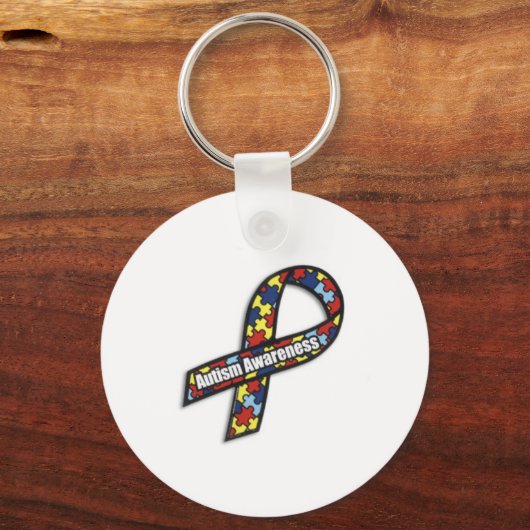 AutismRibbon Sleutelhanger (Voorkant)