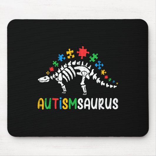 Autismsaurus Dinosaurus Jongens Kinder Peuter Auti Muismat (Voorkant)