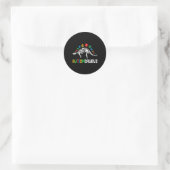 Autismsaurus Dinosaurus Jongens Kinder Peuter Auti Ronde Sticker (Tas)