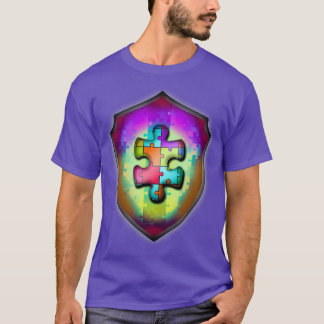 Autismschild autisme puzzle t-shirt