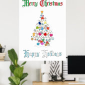 Autist-kerstPoster Poster (Thuiskantoor)