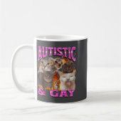 Autistic And Gay Funny Cat Meme Bootleg Graphic  Koffiemok (Links)