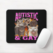Autistic And Gay Funny Cat Meme Bootleg Graphic  Muismat (Met muis)