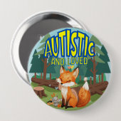 Autistic and Loved Autistic Pin badge Ronde Button 4,0 Cm (Voorkant /achterkant)
