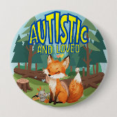 Autistic and Loved Autistic Pin badge Ronde Button 4,0 Cm (Voorkant)