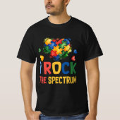 Autistic Autism Awareness I Rock the Spectrum Puzz T-shirt (Voorkant)
