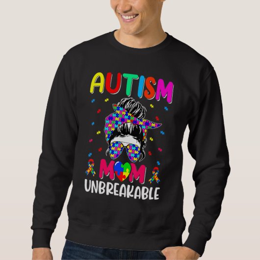 Autistic Autism Awareness Mam Life Shirt Women Ble (Voorkant)