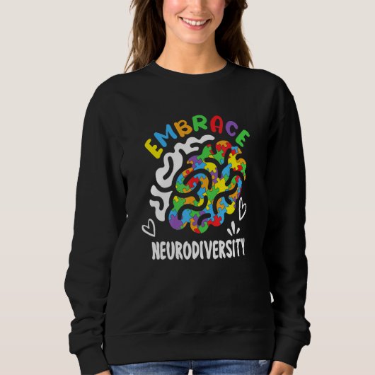 Autistic Autism Awareness Month Embrace Neurodiver Trui (Voorkant)