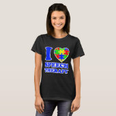 Autistic Awareness-I Love Speech Therapy T-shirt (Voorkant volledig)