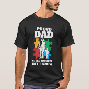 Autistic Awareness Month Mannen Proud Autism Dad T-shirt