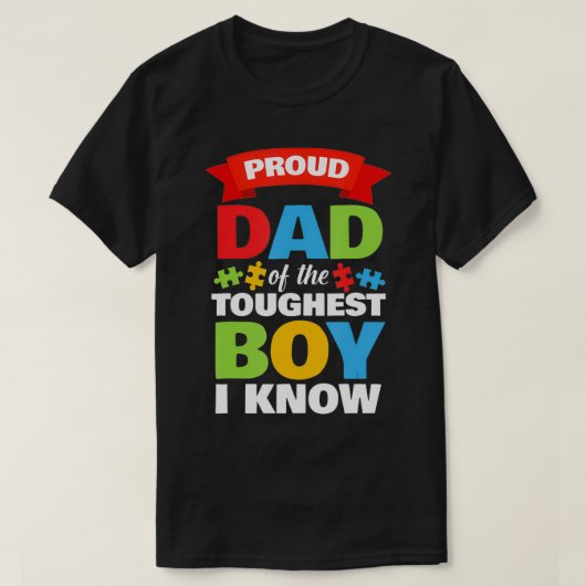 Autistic Awareness Month Mannen Proud Autism Dad T-shirt (Design voorkant)