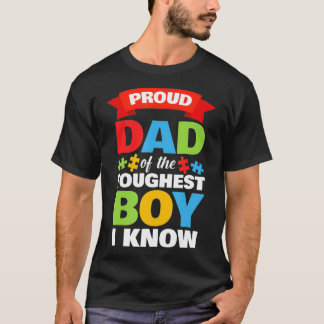 Autistic Awareness Month Mannen Proud Autism Dad T-shirt