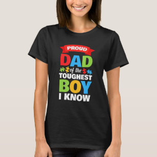 Autistic Awareness Month Mannen Proud Autism Dad T-shirt