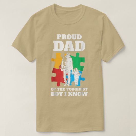 Autistic Awareness Month Mannen Proud Autism Dad T-shirt (Design voorkant)