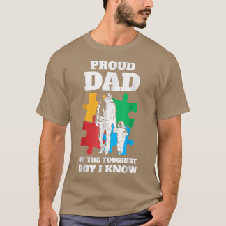 Autistic Awareness Month Mannen Proud Autism Dad T-shirt