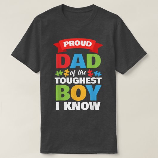 Autistic Awareness Month Mannen Proud Autism Dad T-shirt (Design voorkant)