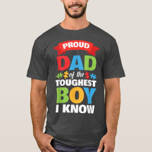 Autistic Awareness Month Mannen Proud Autism Dad T-shirt