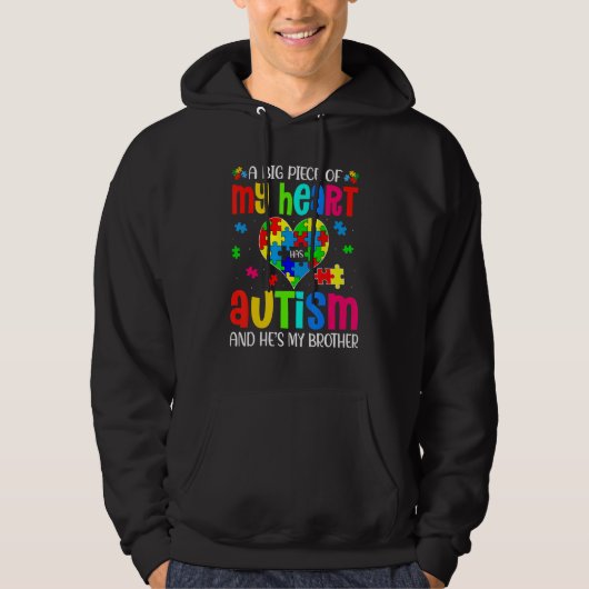 Autistic Boy Piece My Heart heeft autisme Hij is m Hoodie (Voorkant)