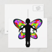 Autistic Butterfly Ribbon Briefkaart (Voorkant / Achterkant)
