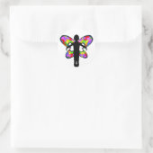 Autistic Butterfly Ribbon Ronde Sticker (Tas)