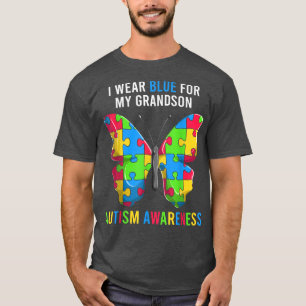 Autistic Butterfly s, Autism Grandson Gran T-shirt