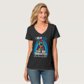Autistic Daughter I Wear Blue For My Daughter Rain T-shirt (Voorkant volledig)