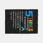 Autistic Dautisme Autisme Awareness Support Mama D Fleece Deken (Voorkant (Horizontaal))